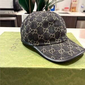 Gucci Black and Cream Monogram Cap